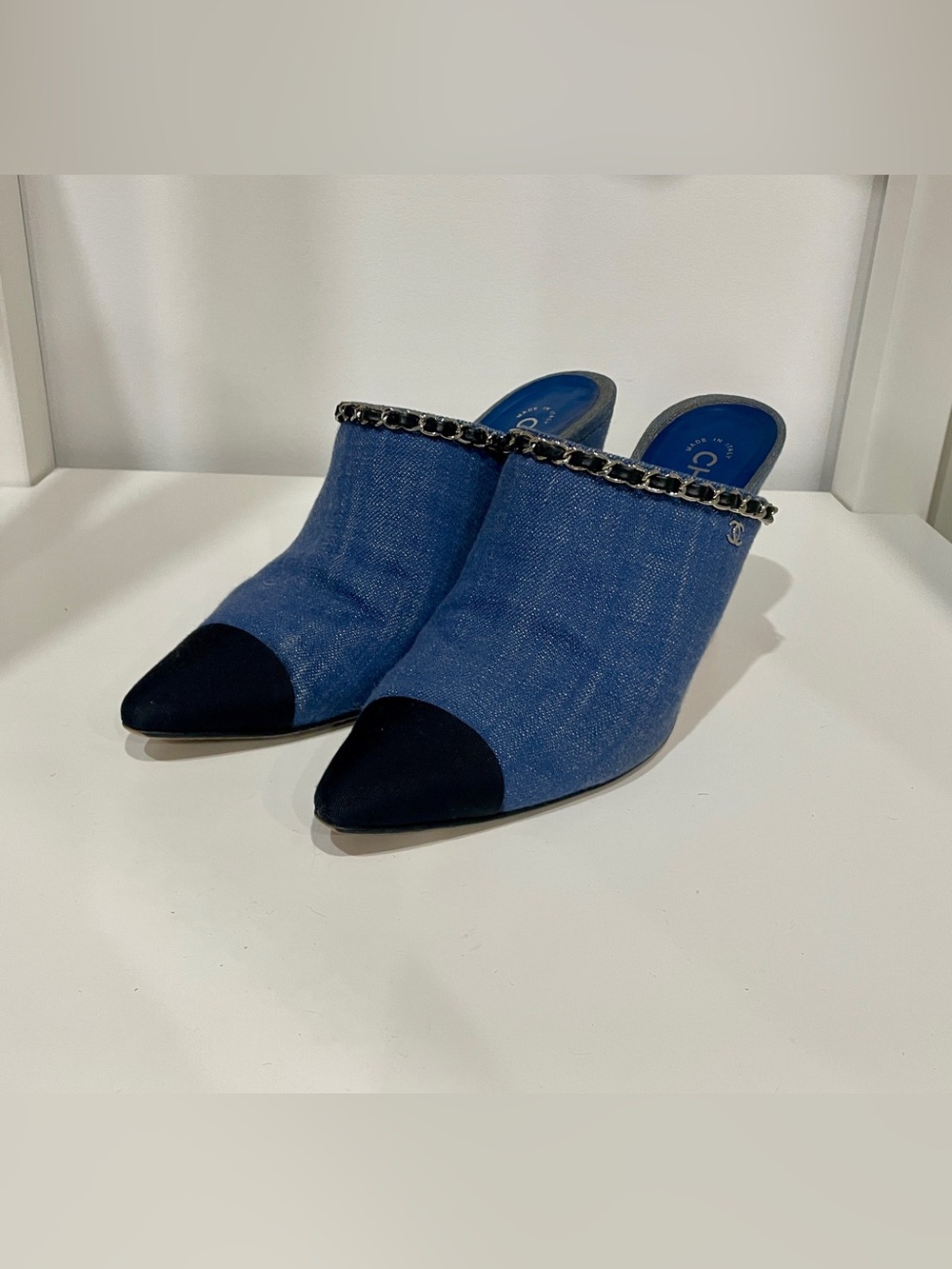 Chanel Denim Mule, 39.5